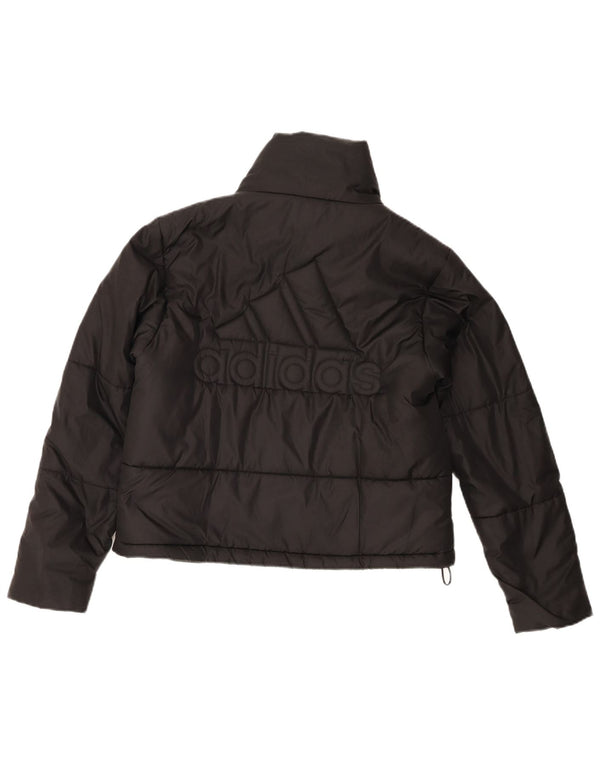 Γυναικείο γραφικό υπερμεγέθη τζάκετ Adidas UK 4/6 XS μαύρο πολυεστέρα