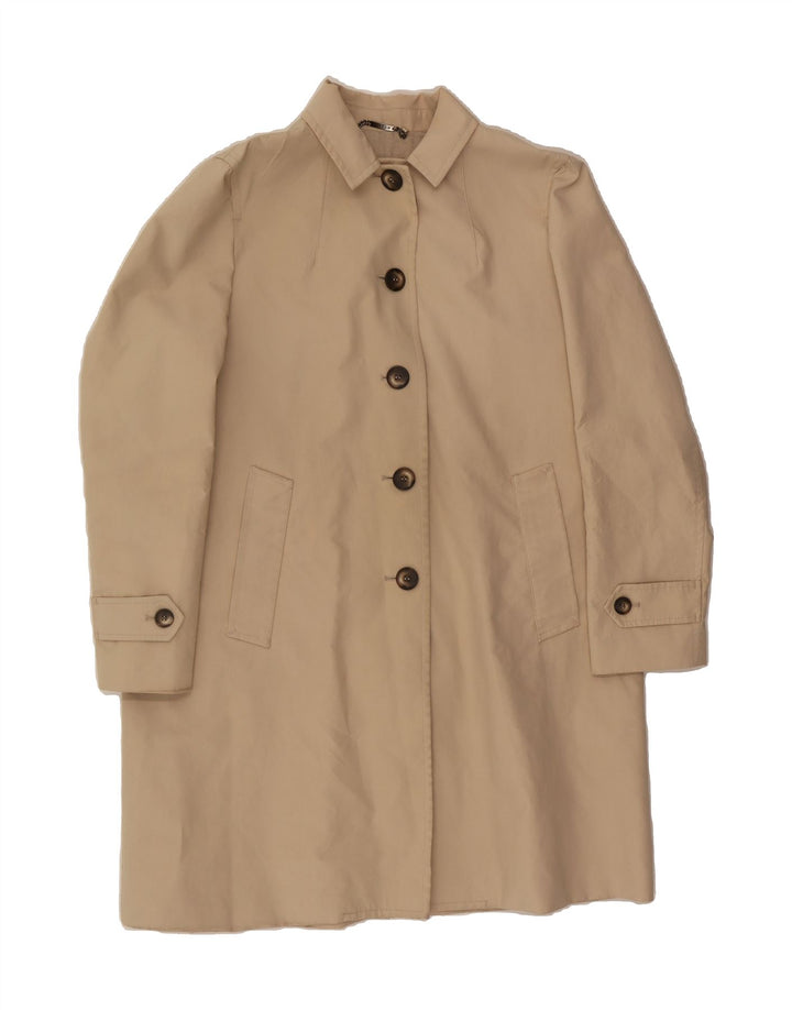 JIGSAW Womens Overcoat UK 16 Large Beige Cotton Vintage Jigsaw and Second-Hand Jigsaw from Messina Hembry 
