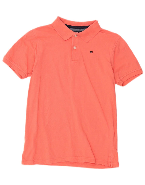 Tommy Hilfiger Boys Polo πουκάμισο 15-16 ετών μεγάλο πορτοκαλί βαμβακερό