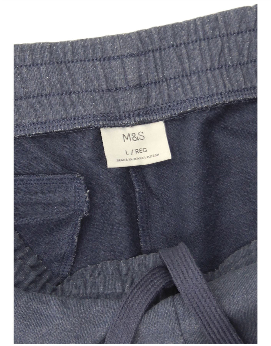 Ανδρική αθλητική φόρμα Marks & Spencer Παντελόνι μεγάλο Navy Blue από βαμβάκι