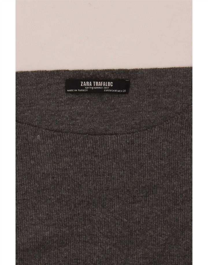 Zara Γυναικείο τοπ μακρυμάνικο UK 14 Medium Grey