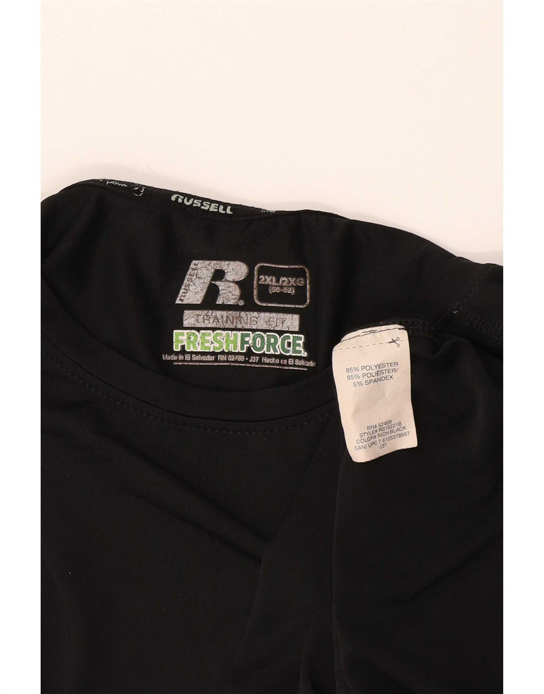 Russell Athletic Ανδρικό T-Shirt Dri-Power Top 2XL μαύρο πολυεστέρα