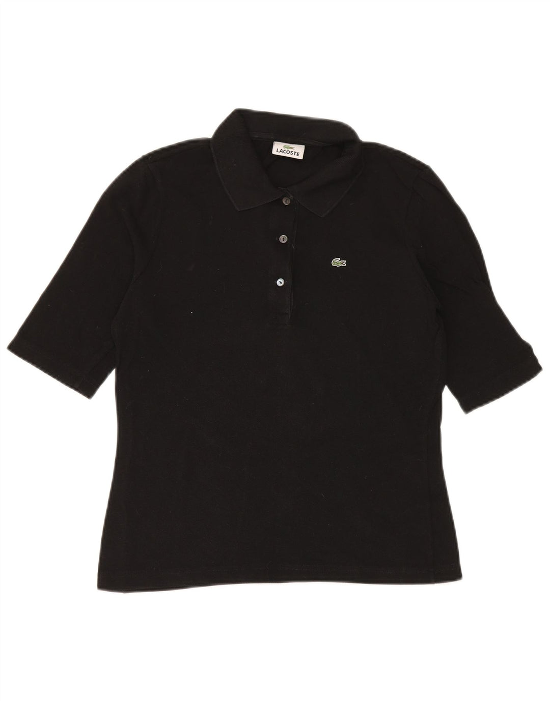 Γυναικείο πουκάμισο Polo Lacoste Νούμερο 42 Μεγάλο μαύρο βαμβακερό