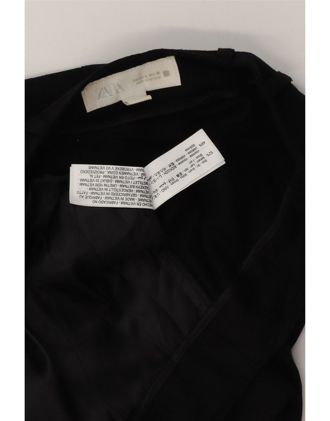 Zara Γυναικείο Σορτς Chino Large W32 Μαύρο Λινό