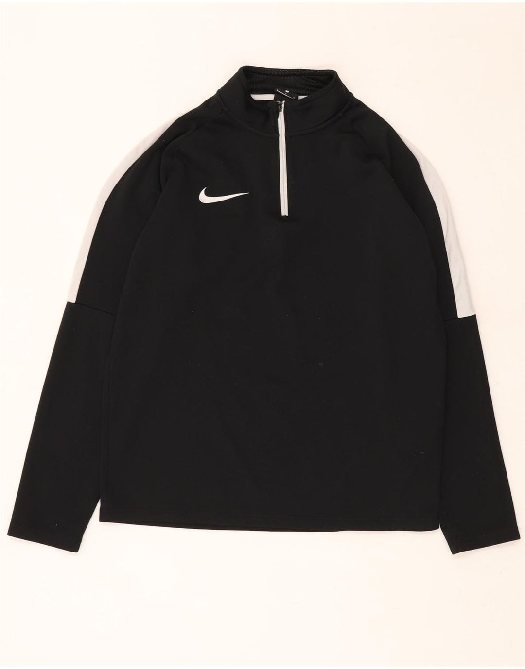 Ανδρική φόρμα πουλόβερ με φερμουάρ Dri Fit NIKE Top Small Black Colourblock