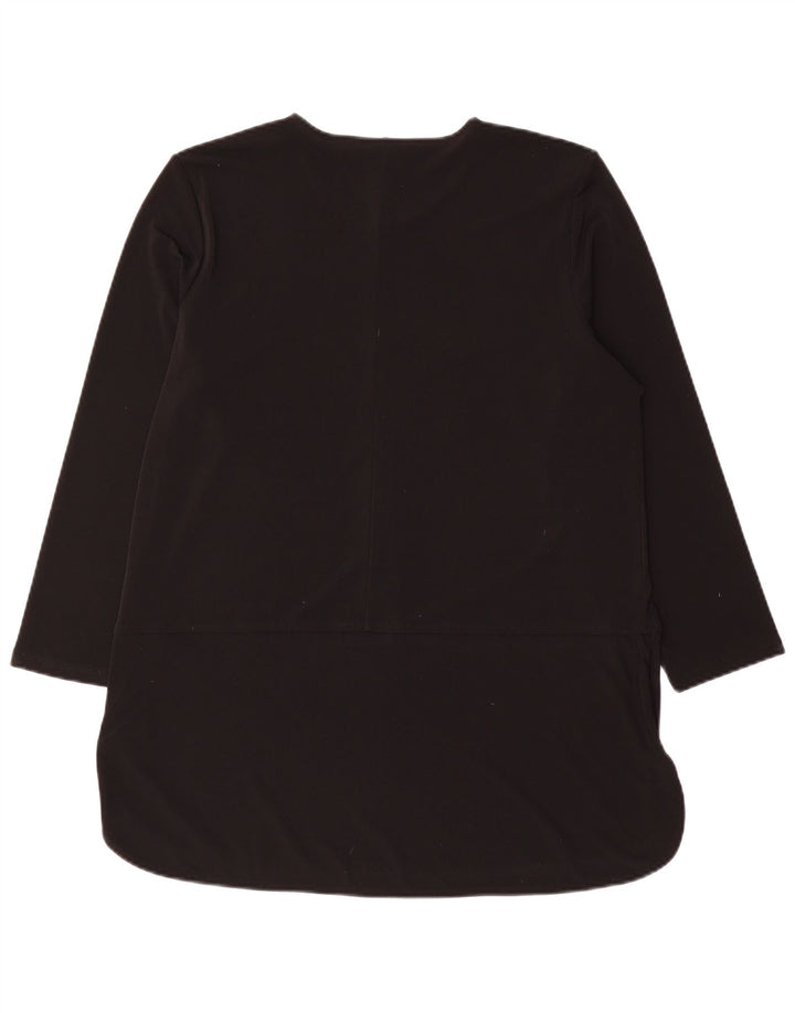 Ralph Lauren Γυναικείο χιτώνιο 3/4 μανίκι τοπ UK 16 μεγάλο μαύρο πολυεστέρα
