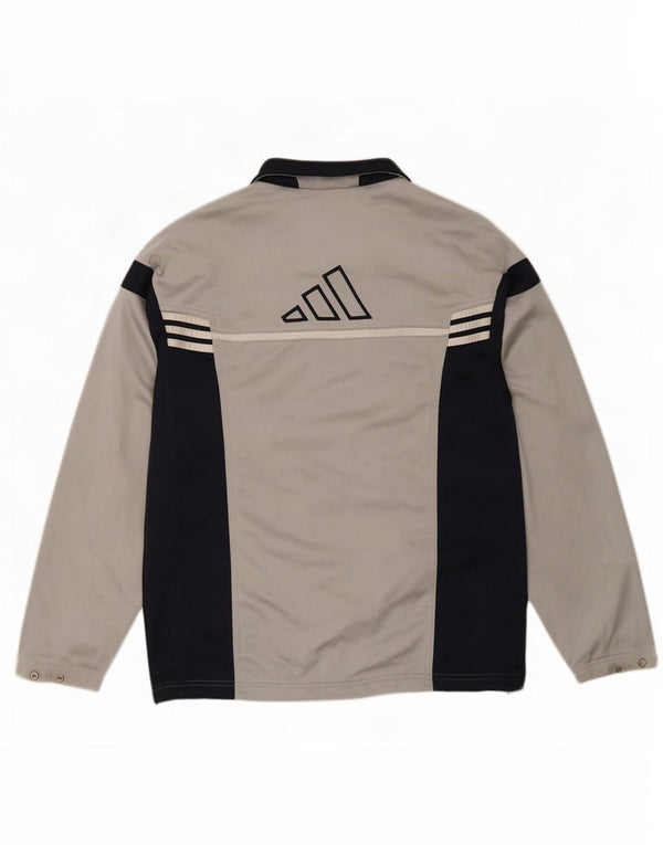 Ανδρική φόρμα φόρμας Adidas με γραφικό φόρεμα πάνω σακάκι μεσαίου γκρι χρώματος πολυεστέρας