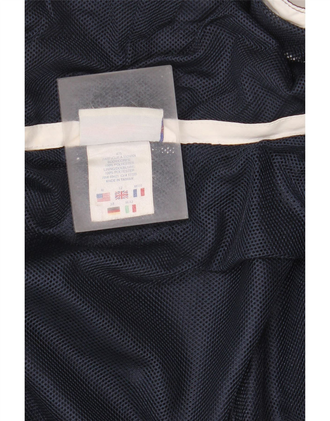 Reebok Γυναικείο μπουφάν βροχής με κουκούλα UK 12 Medium Navy Blue Polyester