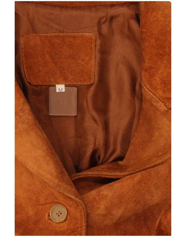 Vintage Γυναικείο Suede Jacket UK 14 Medium Brown