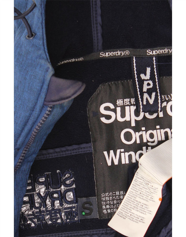 Ανδρικό SUPERDRY Windcheater Hooded Windbreaker Jacket UK 36 Small Blue