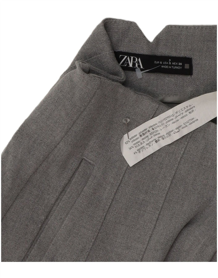 Zara Γυναικείο κωνικό παντελόνι Chino Small W26 L26 Grey Polyester