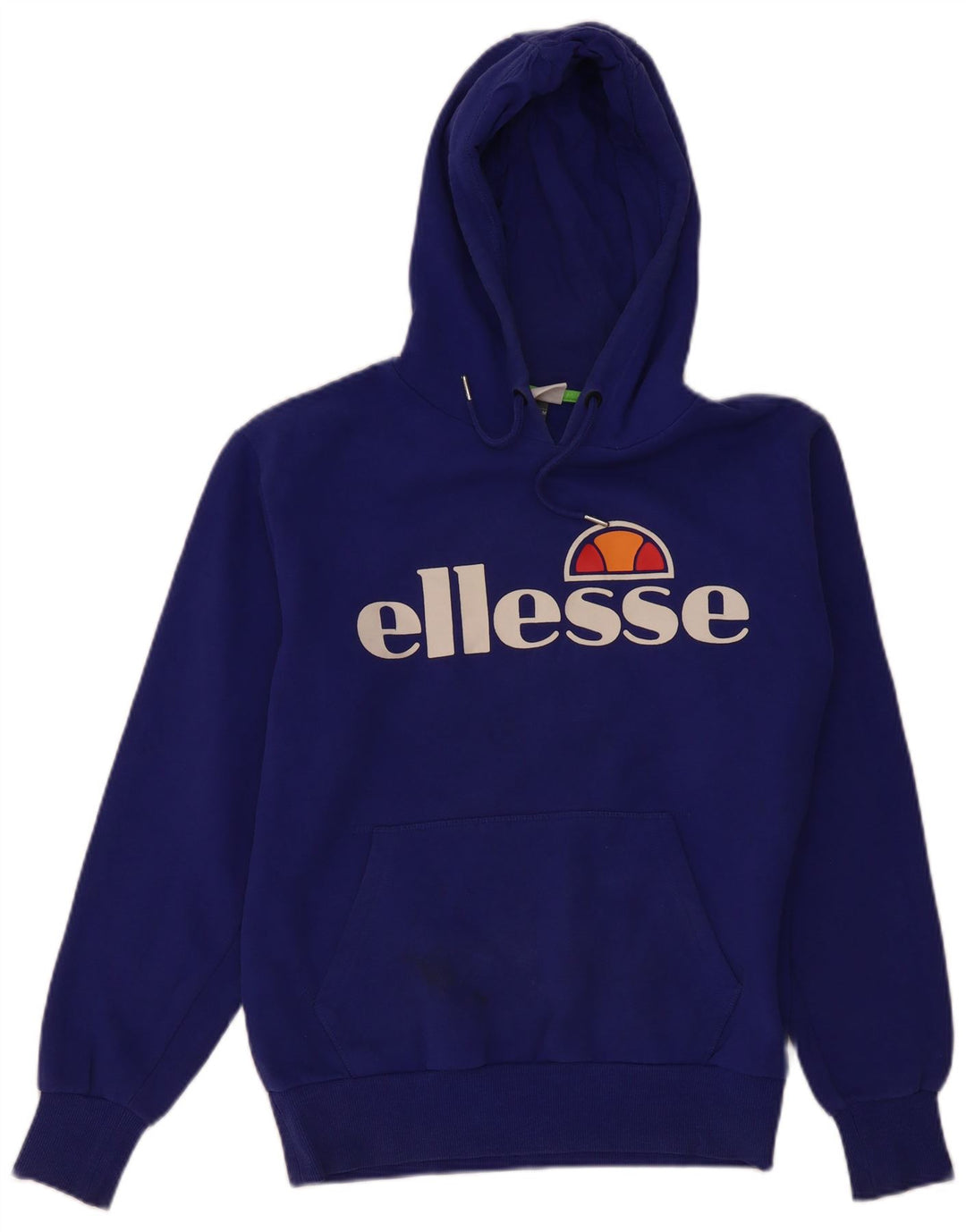 ELLESSE Mens Graphic Hoodie Jumper Medium Blue Cotton