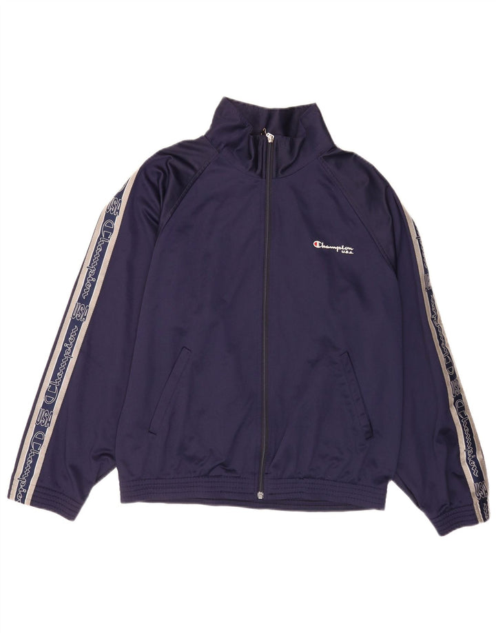 Ανδρική φόρμα Champion Graphic Top Jacket Small Navy Blue Polyester