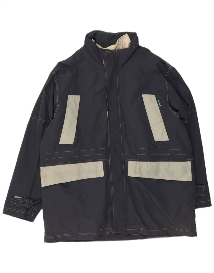 AUSTRALIAN L'ALPINA Ανδρικό παλτό αντιανεμικό UK 42 XL Navy Blue Polyester