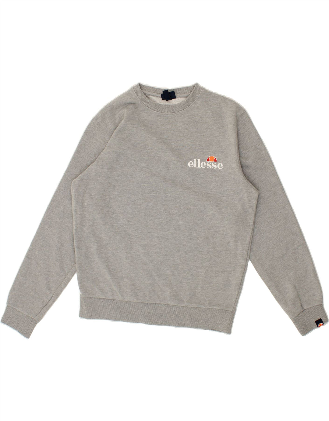 ELLESSE Womens Loose Fit Sweatshirt Jumper UK 12 Medium Grey Cotton Vintage Ellesse and Second-Hand Ellesse from Messina Hembry 