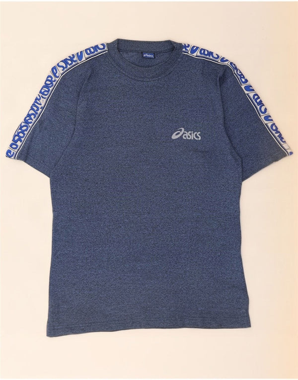 Ανδρικό γραφικό μπλουζάκι Asics Top μεγάλο μπλε χρώματος βαμβακερό