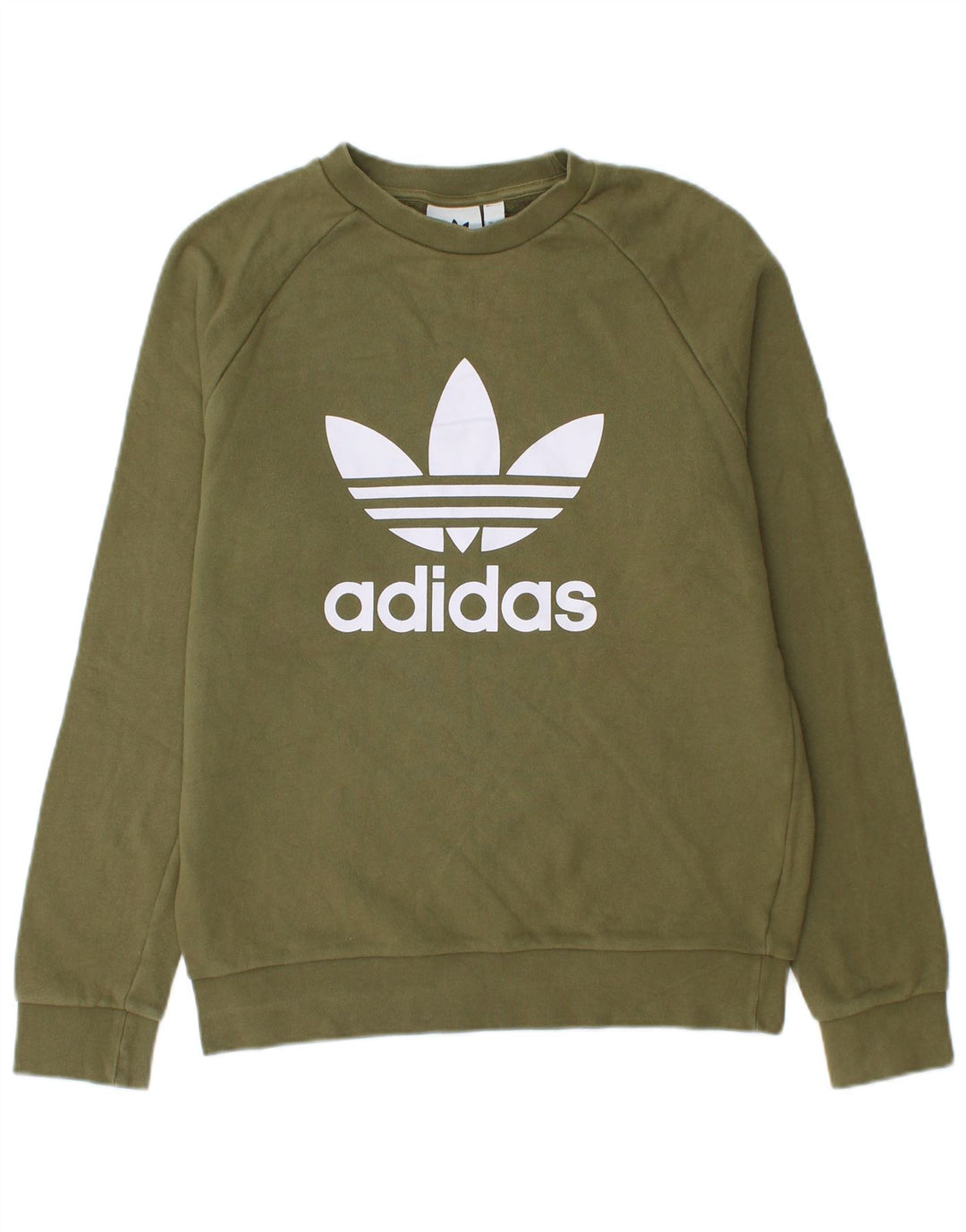 Ανδρικό γραφικό φούτερ Adidas Jumper Μικρό Χακί Βαμβακερό