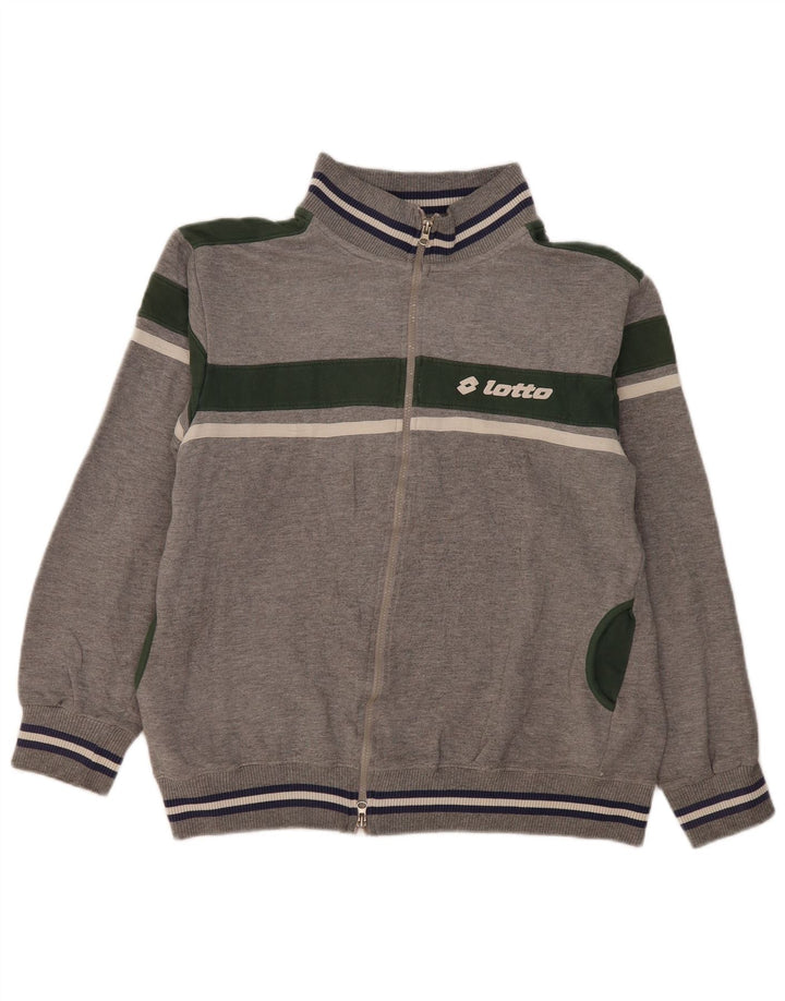 Ανδρική αθλητική φόρμα Lotto Top Jacket XL Grey Colourblock Cotton