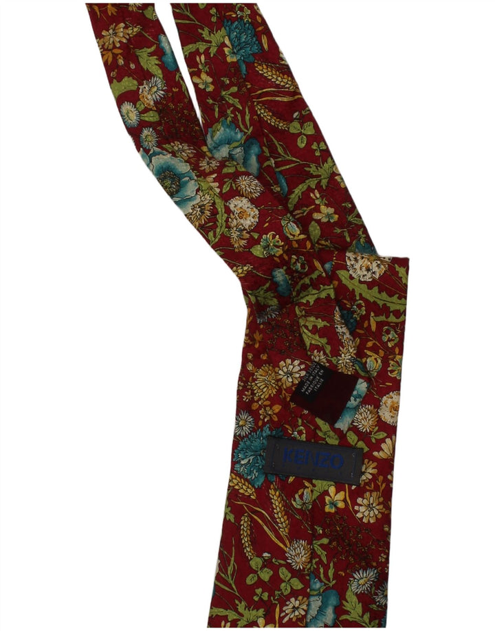 Ανδρική γραβάτα Kenzo One Size Μπορντό Floral Silk Designer