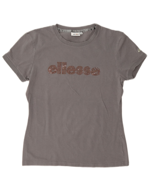 Ellesse Γυναικείο Γραφικό T-Shirt Top UK 18 XL Γκρι