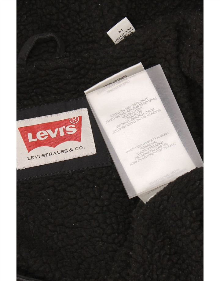 Ανδρικό μπουφάν με κουκούλα Levi's Windbreaker UK 38 Medium Black Polyester