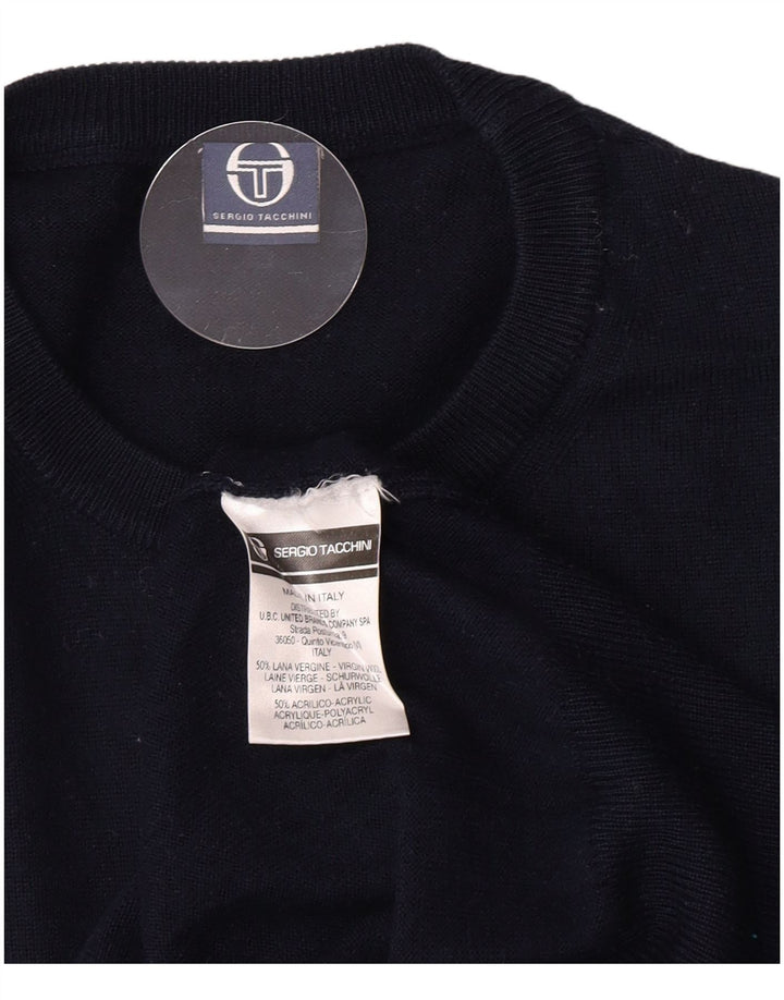 Sergio Tacchini Ανδρικό πουλόβερ με λαιμόκοψη μεσαίου μήκους, παρθένο μαλλί