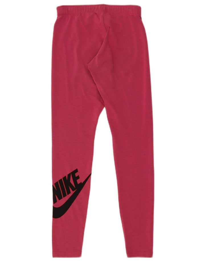 Γυναικεία γραφικά κολάν Nike UK 8 Μικρά ροζ βαμβακερά