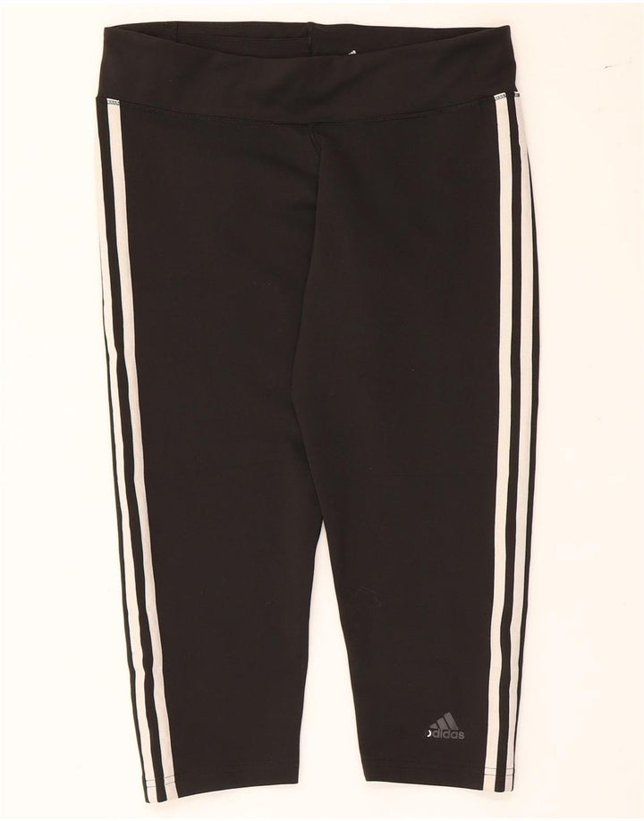 Γυναικεία κολάν ADIDAS Climalite Capri UK 12/14 Μεσαίο μαύρο πολυεστέρα