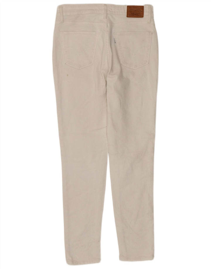 LEVI'S Γυναικείο 721 Ψηλό Skinny Jeans W28 L27 Λευκό βαμβακερό