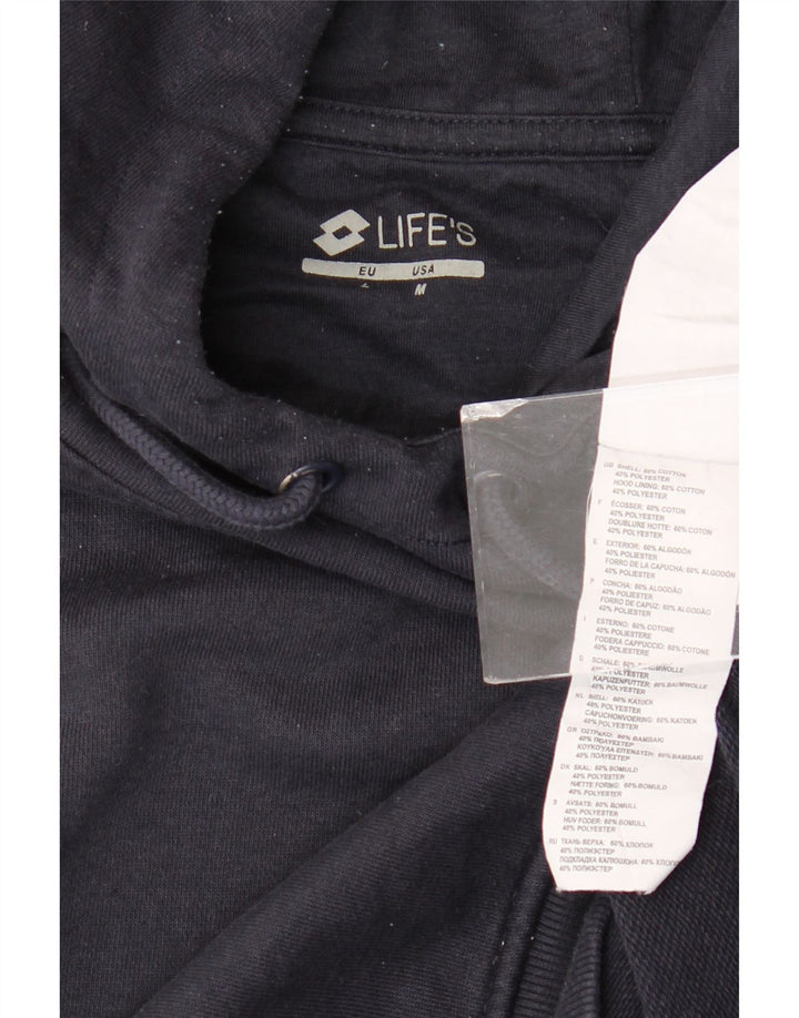 Lotto Mens Hoodie Jumper Medium Navy Blue Cotton