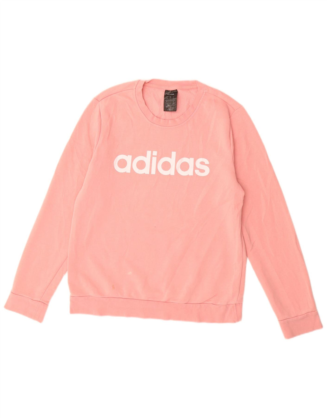 Γυναικείο γραφικό φούτερ Adidas Jumper UK 12/14 Μεσαίο ροζ βαμβακερό