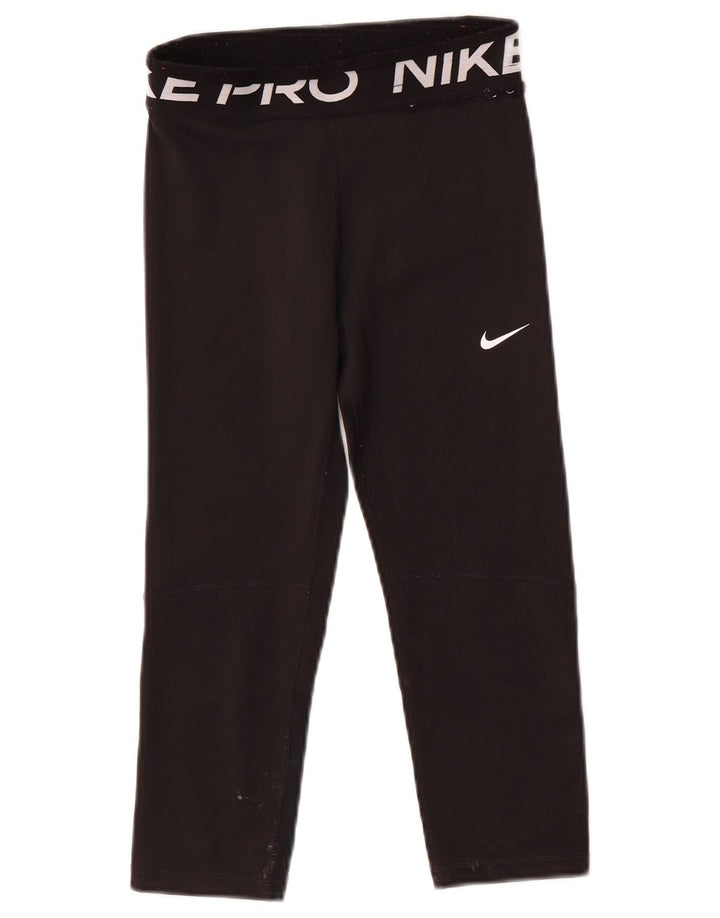 Γραφικό κολάν Nike Girls Dri Fit 10-11 ετών Μεσαίο μαύρο πολυεστέρα