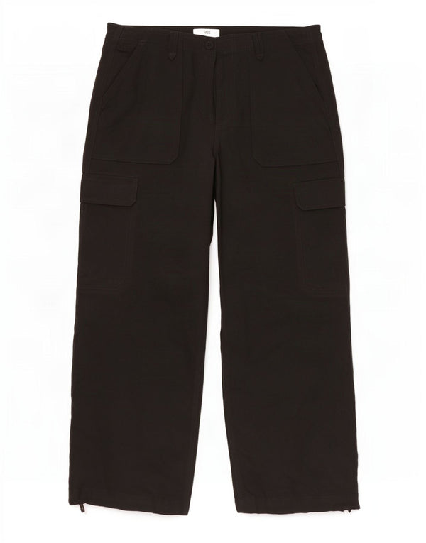 Marks & Spencer Γυναικείο Φαρδύ Παντελόνι Cargo UK 14 Μεγάλο W32 L28 Μαύρο