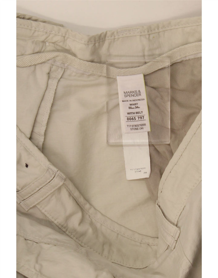 MARKS & SPENCER Ανδρικό σορτς βερμούδα Cargo W34 μεγάλο μπεζ βαμβακερό