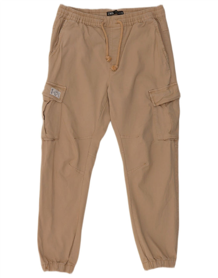 Zara Ανδρικό παντελόνι Joggers Cargo Medium W31 L27 Γκρι βαμβακερό
