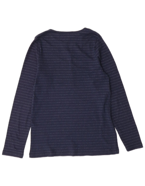 MARKS & SPENCER Γυναικείο μακρυμάνικο μπλουζάκι UK 14 Large Navy Blue ριγέ