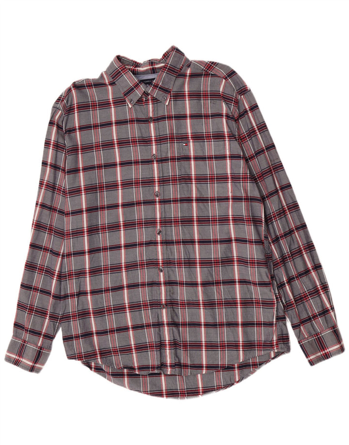 Ανδρικό πουκάμισο Tommy Hilfiger XL Navy Blue Check Cotton