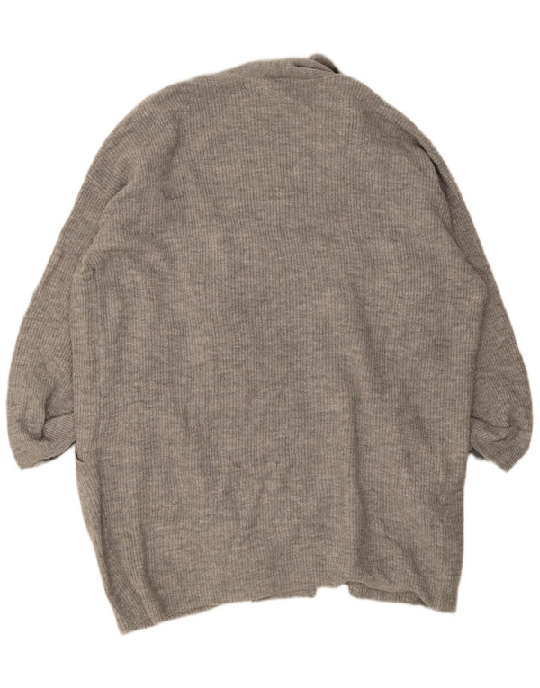 Jack Wills Γυναικείο Longline 3/4 μανίκι πουλόβερ ζακέτα UK 12 Medium Grey