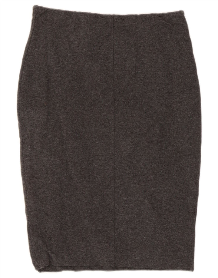 Zara Γυναικεία Pencil Φούστα Medium W28 Γκρι βαμβακερή