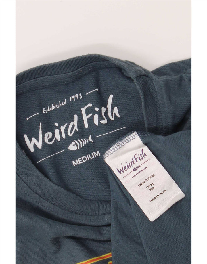 Ανδρικό μπλουζάκι Weird Fish Graphic T-Shirt Top από μεσαίο μπλε βαμβακερό