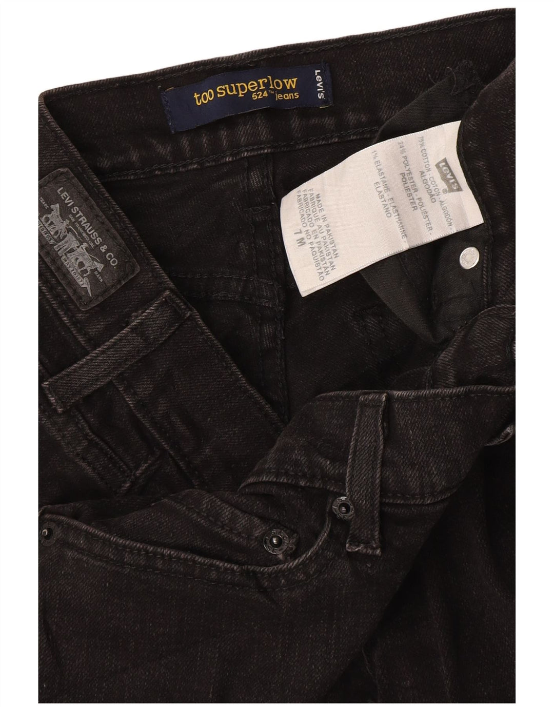 LEVI'S Γυναικείο 524 Super Low τζιν σορτς US 7 Medium W30 Γκρι βαμβακερό