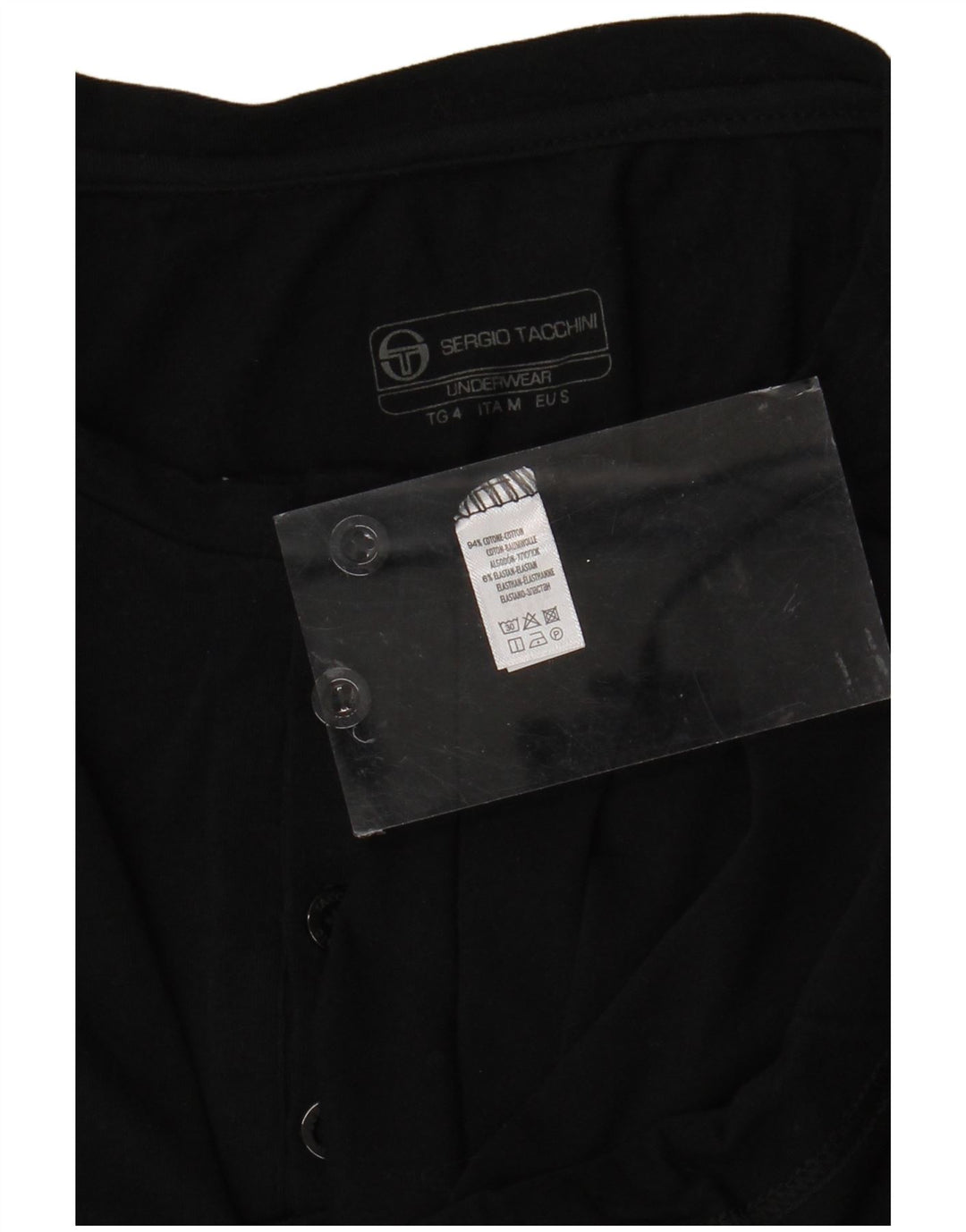 SERGIO TACCHINI Ανδρικό T-Shirt Top Μικρό μαύρο βαμβακερό