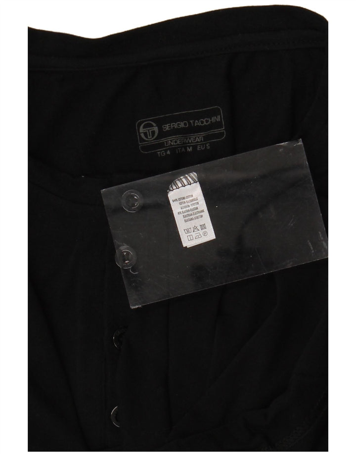 SERGIO TACCHINI Ανδρικό T-Shirt Top Μικρό μαύρο βαμβακερό