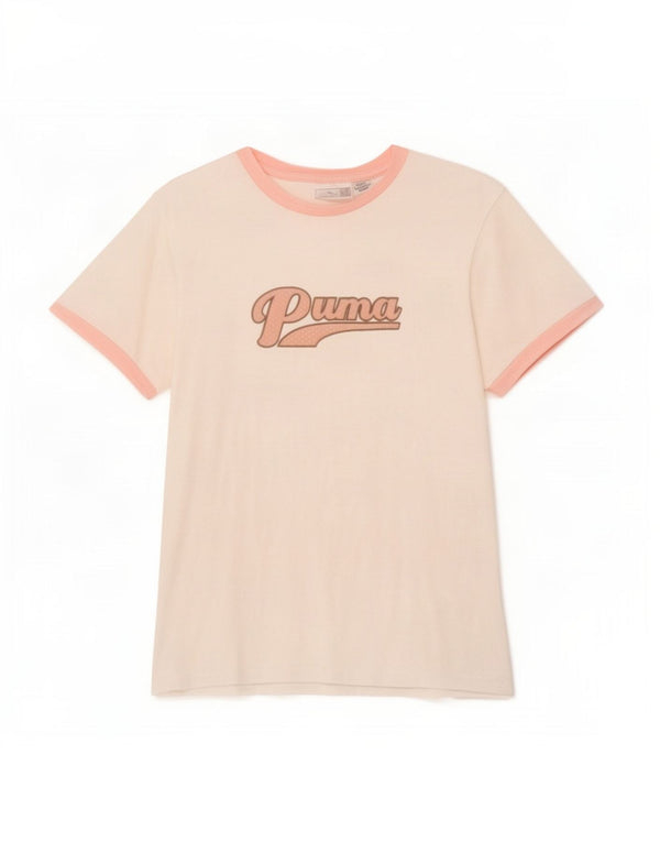 Γυναικείο γραφικό μπλουζάκι Puma Top UK 14 Medium White