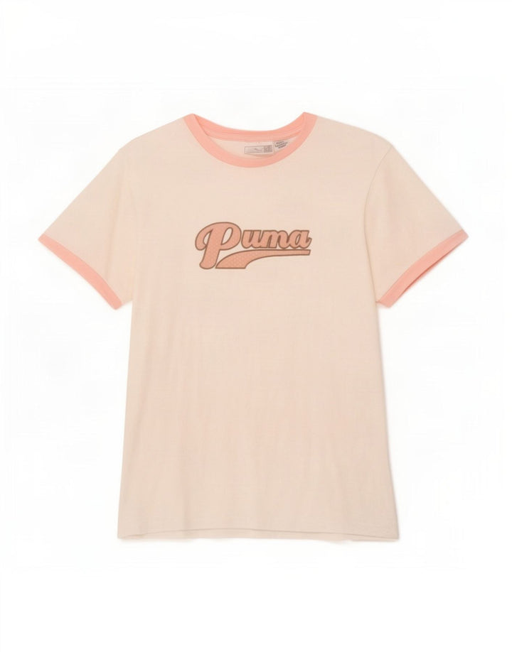 Γυναικείο γραφικό μπλουζάκι Puma Top UK 14 Medium White