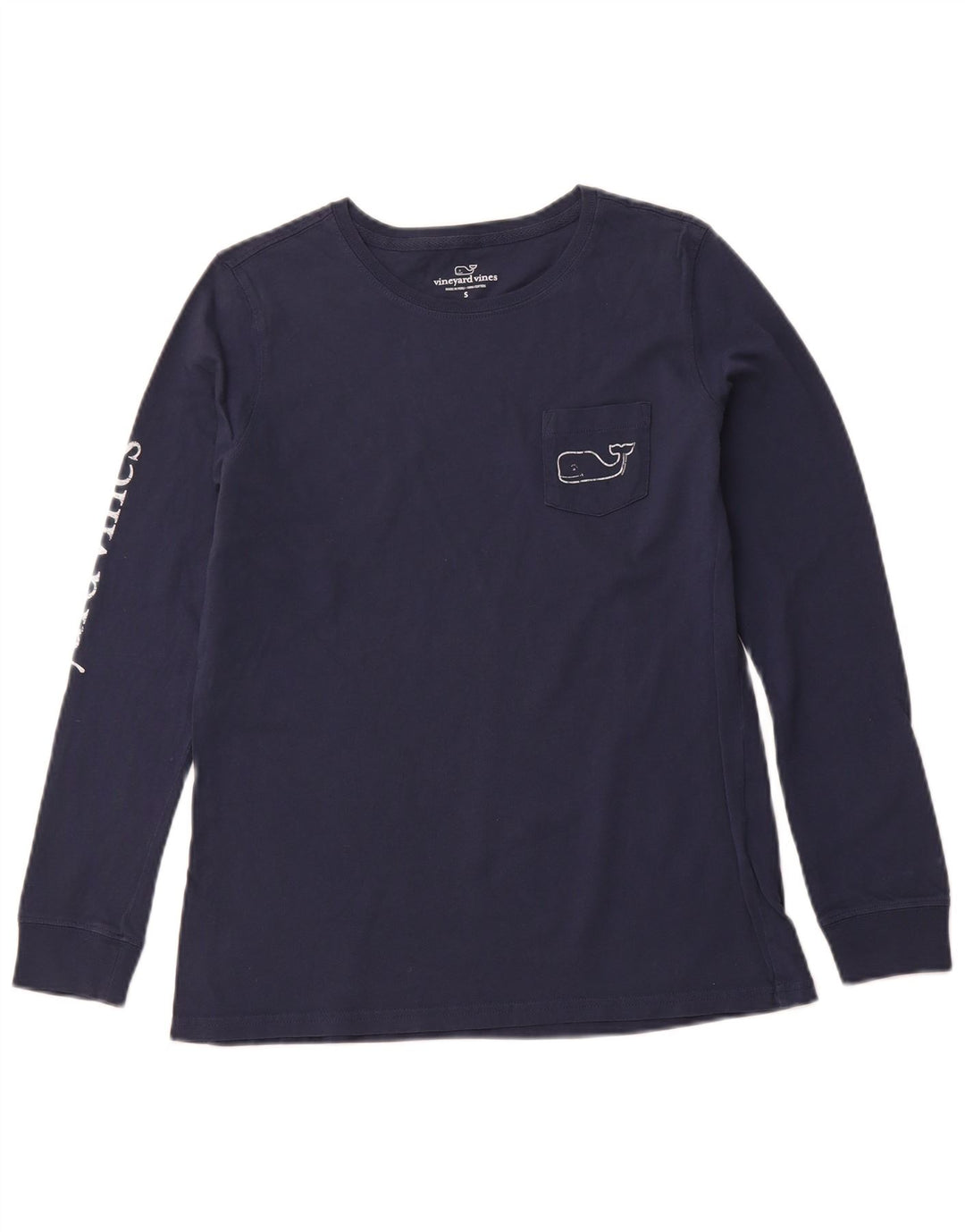 VINEYARD VINES Ανδρικό γραφικό τοπ Μακρυμάνικο Μικρό Navy Blue Βαμβακερό