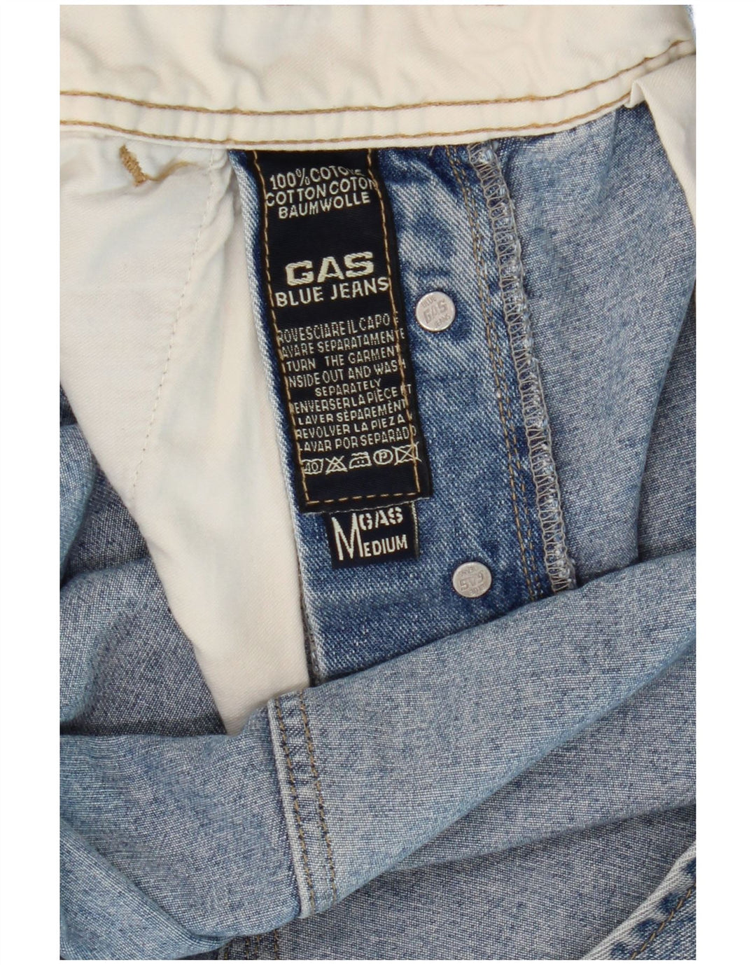 Gas Mens Cargo Dungarees Jeans Medium W34 L31 Μπλε βαμβακερό