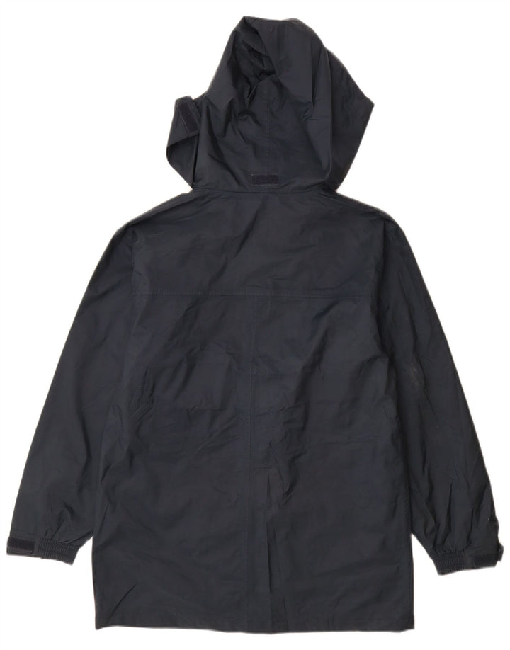 John Lewis Boys Hooded Raincoat 13-14 Years Navy Blue Nylon