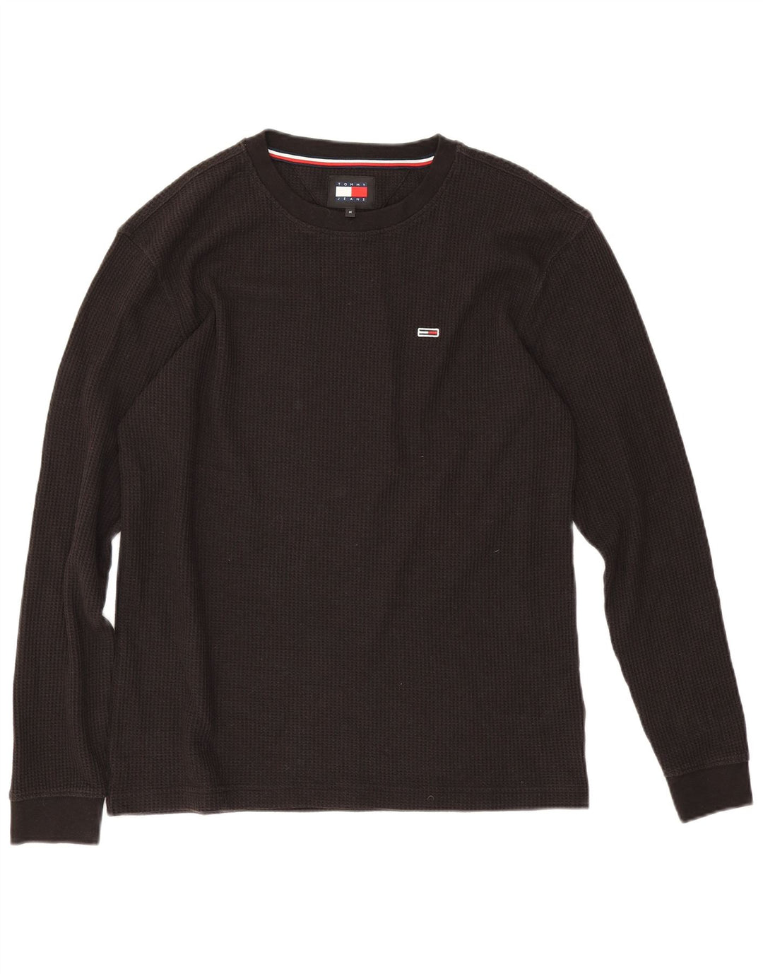 Tommy Hilfiger ανδρικό μπλουζάκι μακρυμάνικο μεσαίο μαύρο βαμβακερό