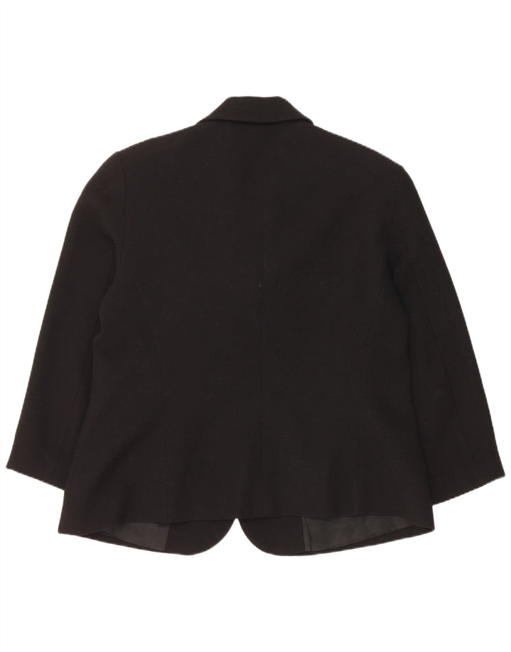 Luisa Spagnoli Γυναικείο σακάκι blazer 3 κουμπιών UK 14 μεσαίο μαύρο μαλλί